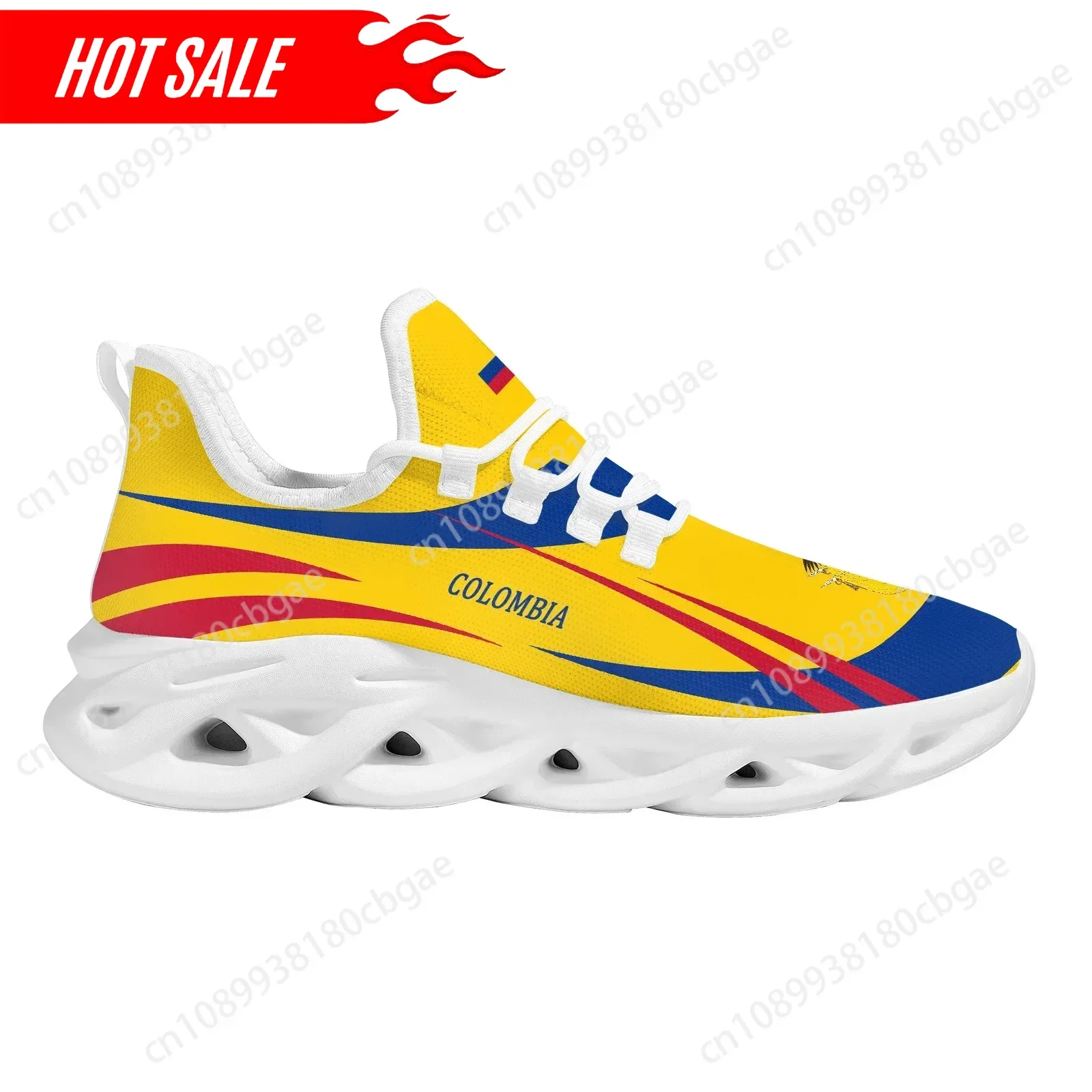 Scarpe da ginnastica traspiranti con design della bandiera cubana colombiana Scarpe con plateau stringate antiscivolo Scarpe vulcanizzate alla moda per studenti con stampa 3D