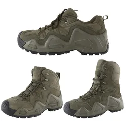 ESDY Outdoor High Top Tactical Boots Military Low Top Hiking Shoes Waterproof Wear-resisting Tactical Climbing Shoes Size 39-45