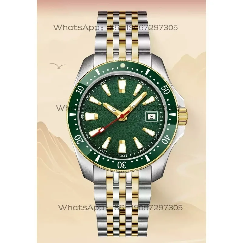 Classic Men's Fully Automatic Mechanical Diving Watch Chronograph Ceramic Ring Strong Luminous