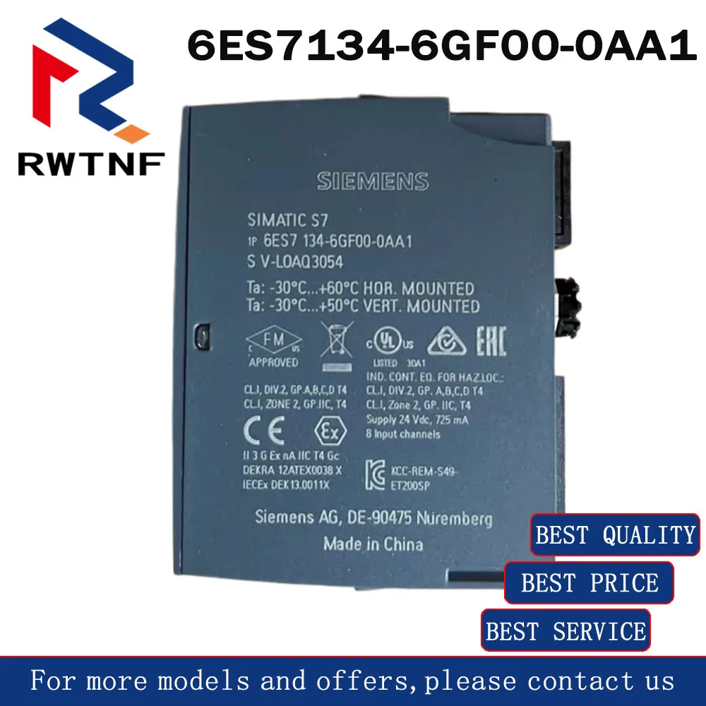 

Brand New Genuine 6ES7134-6GF00-0AA1 SIEMENS Analog input module,100% original warehouse stock