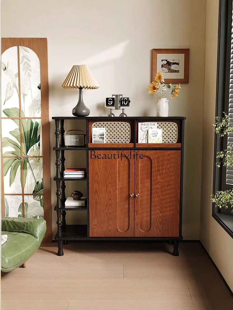 

Medieval French retro solid wood chest, living room against the wall storage, medieval style storage, bedroom, bedside cabinet