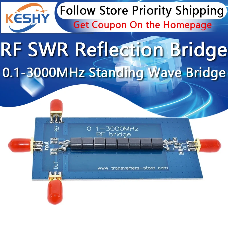 0.1-3000MHz Standing Wave Bridge High Performance Easy to Use RF SWR Reflection Bridge