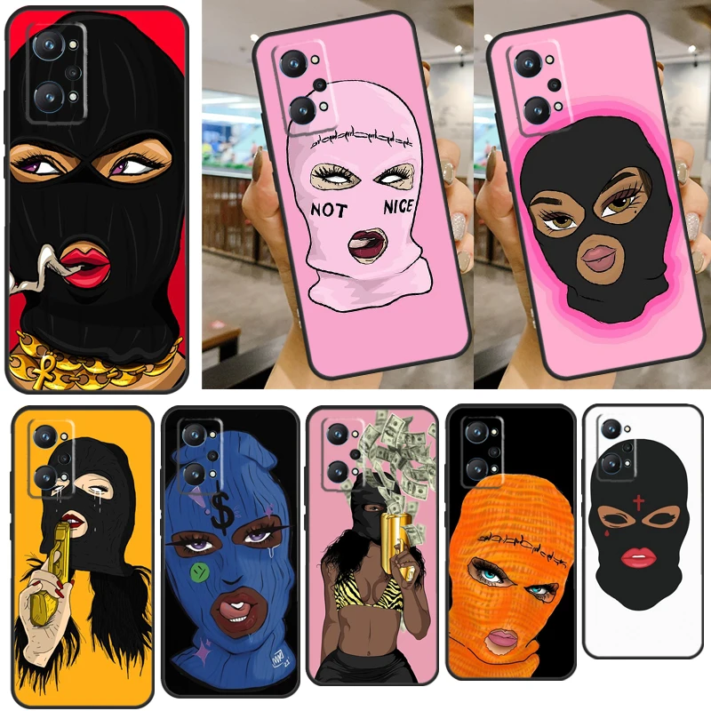 Masked Thug Life Teared Girl Case For Realme C3 C11 C15 C21 GT Master GT Neo2 8 Pro 8i OnePlus 9 Pro 8T 9R Nord2 Cover