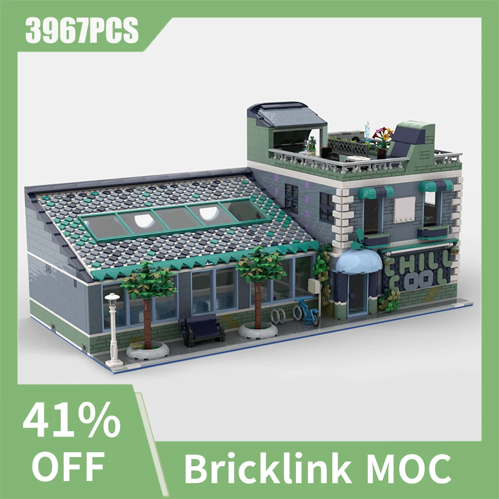 3967PCS City Hot Selling Street View Moc Modular Municipal swimming pool model DIY creative ideas Child Toy birthday Gift Blocks