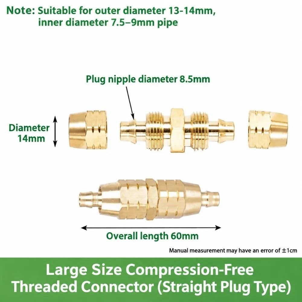 Copper Quick Coupling Connector Detachable Center High Pressure Copper Hose Connector Separable Male Female