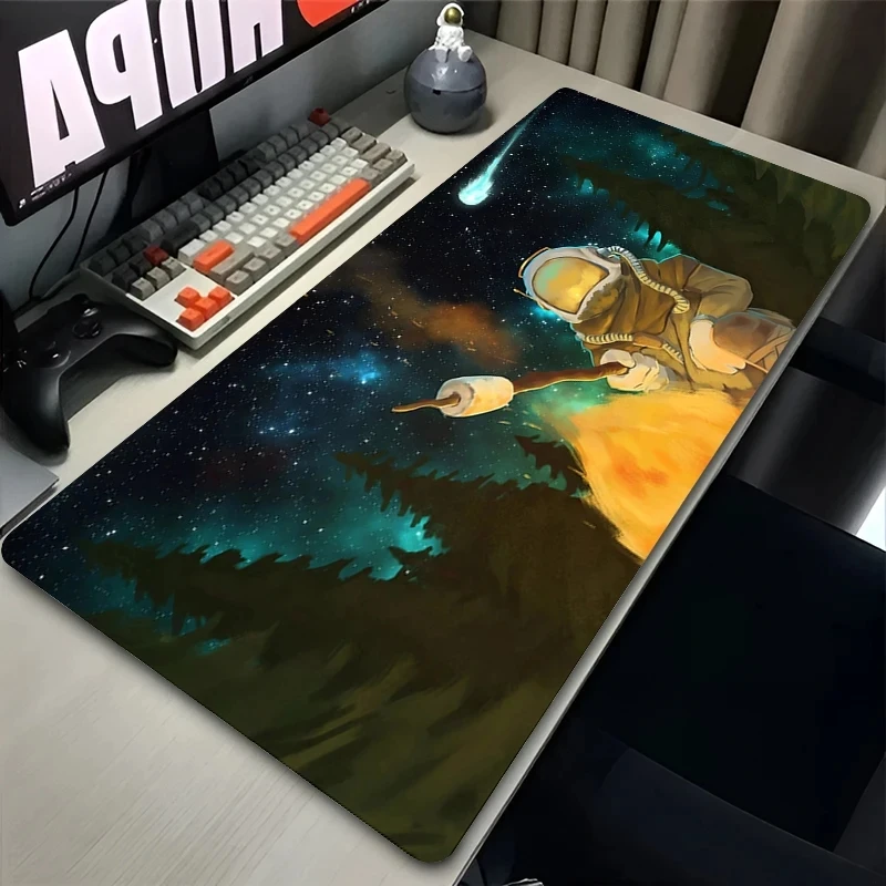 Mouse Pad  Anime Gamer Outer Wilds Mousepad Laptop Universe Space Solar System HD Desk Mat PC Gaming Accessories Keyboard Pads