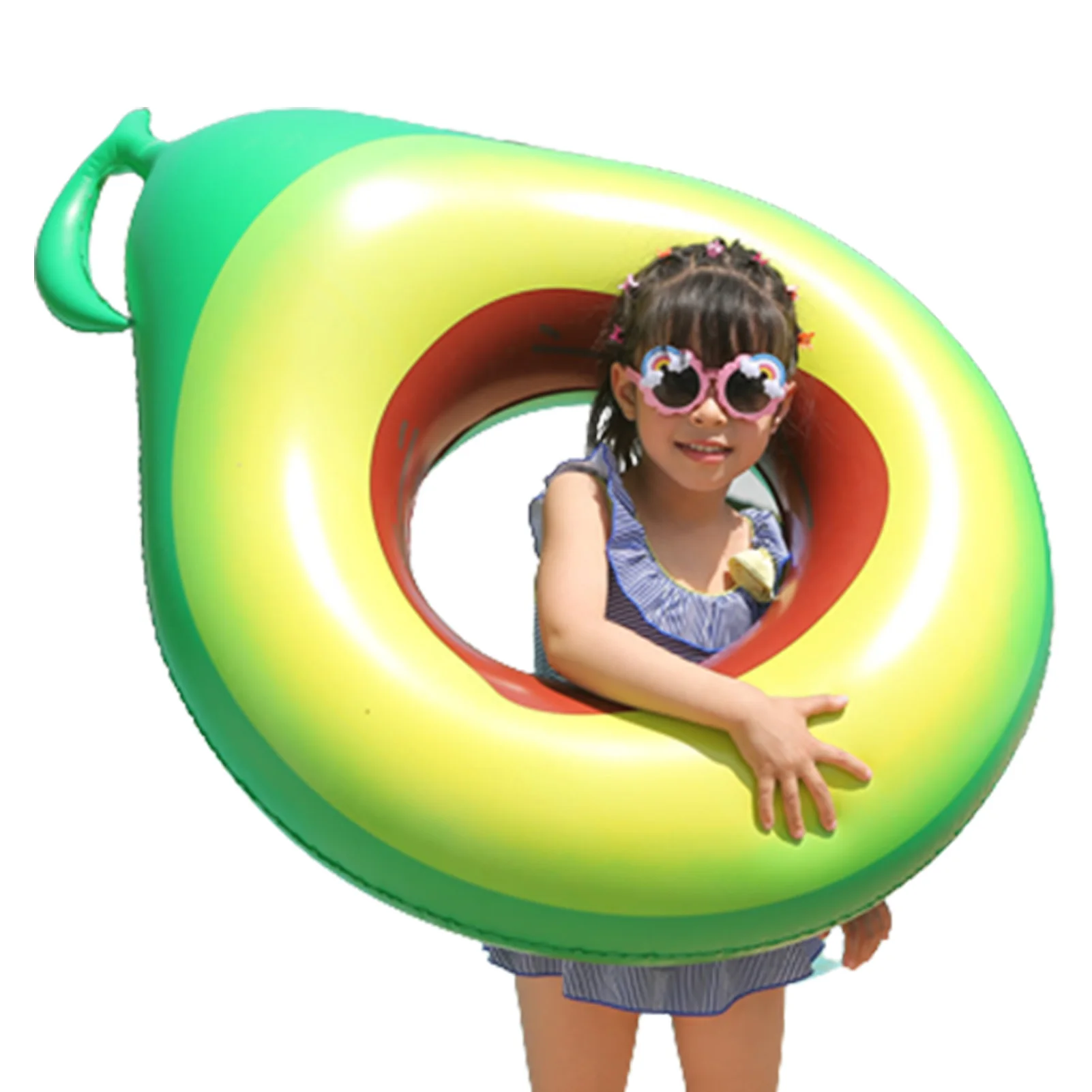 Children's Swimming Rings Pineapple Avocado Print Fun Pool Float Tube for Beach Pool Party Photograph Use