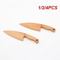 1/2/4PCS Safe Kitchen Cutting Toy Kids Wooden Cooking CutterFish-Shaped Children'S Kitchen Tools Cute Vegetables Fruits Knife