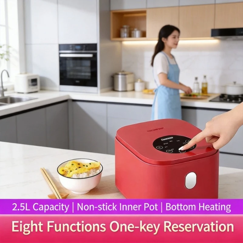 

Household mini smart rice cooker fully automatic timing design multifunctional small cooking pot for 1 to 4 people