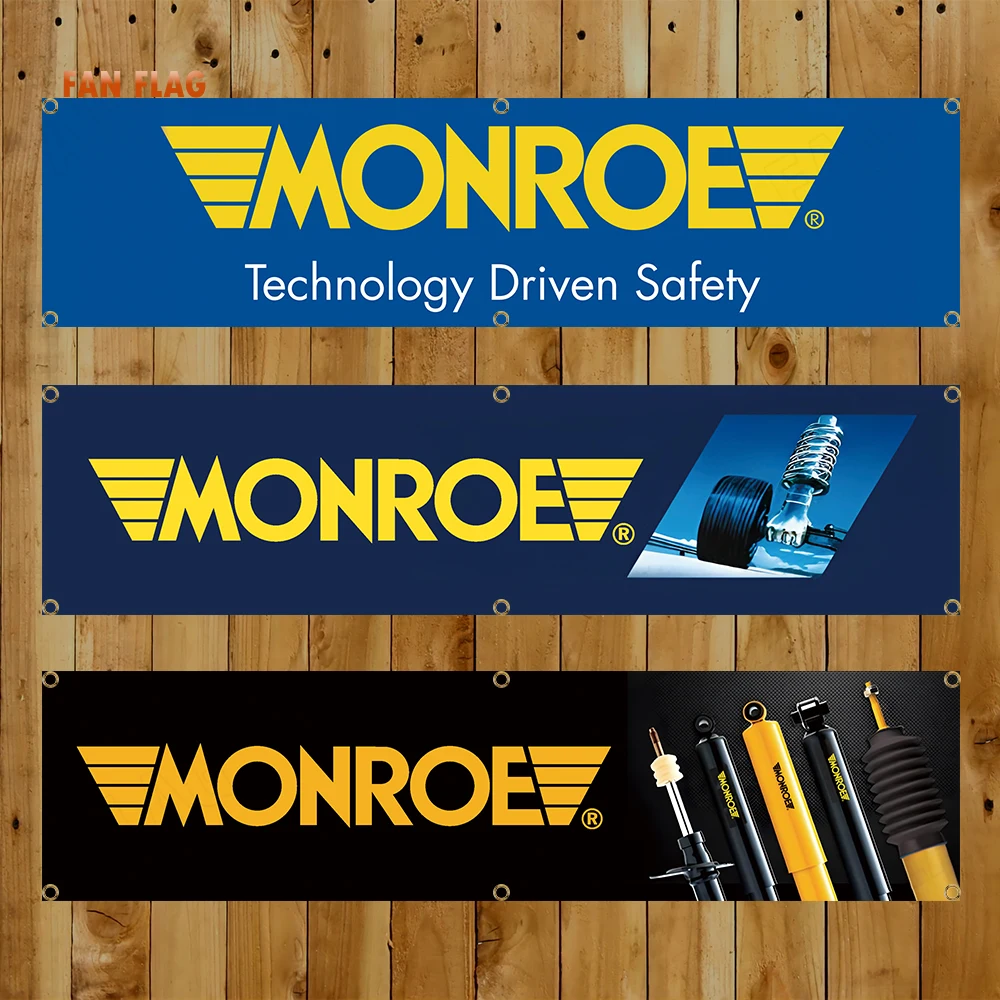 60x240cm Monroes Auto Parts Banner Flag Polyester Printed Garage or Outdoor Decoration Tapestry