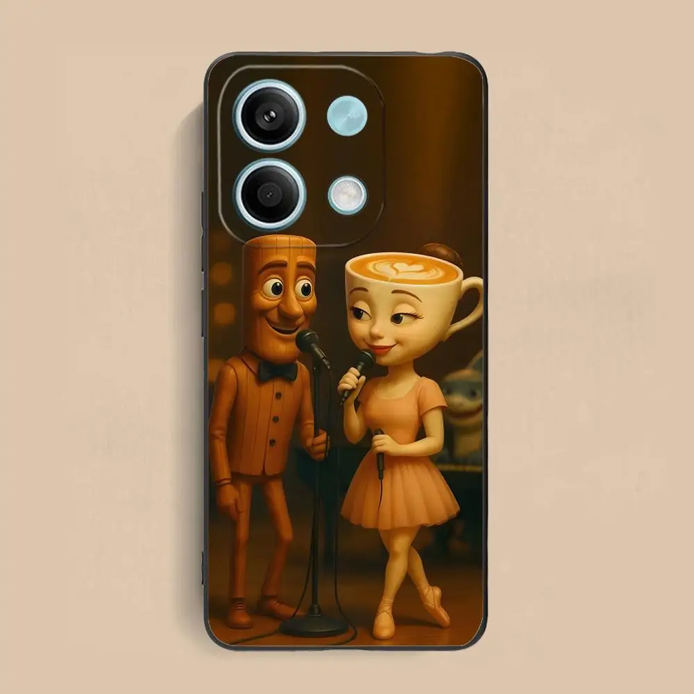 حافظة لهاتف Xiaomi Redmi Note 14 13 12 11 10 9 S A Pro Plus Lite 5G هاتف ذكي فاخر وجميل باللون الأسود #6