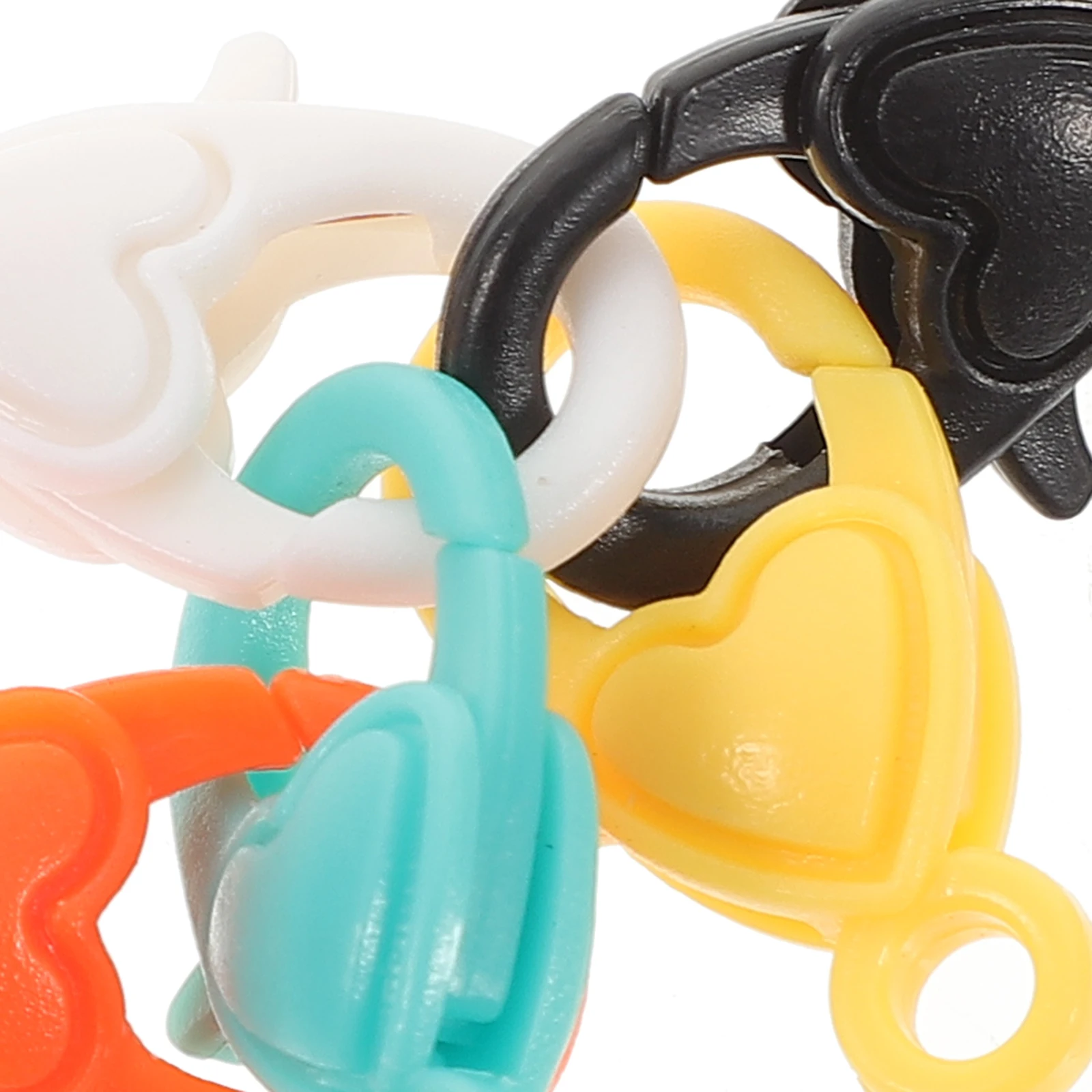 

50pcs Heart Shaped Lobster Clasps Mixed Color Plastic Bracelet Necklace Making Supplies Diy Jewelry Findings Kit Hooks Buckles