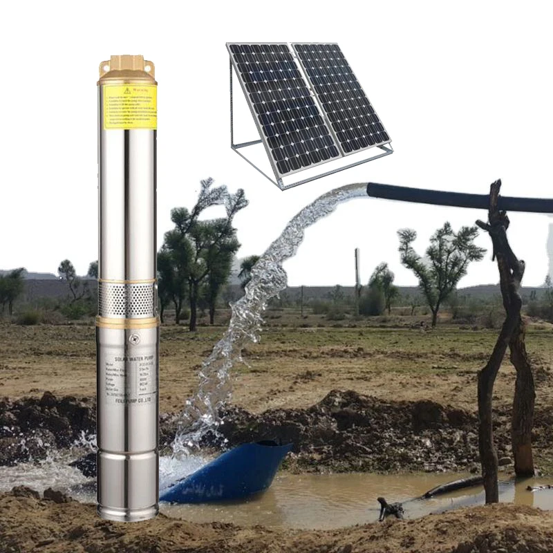 48v Dc Stainless Steel Solar Water Pump Set Submersible High Head Solar Water Pump For Agriculture