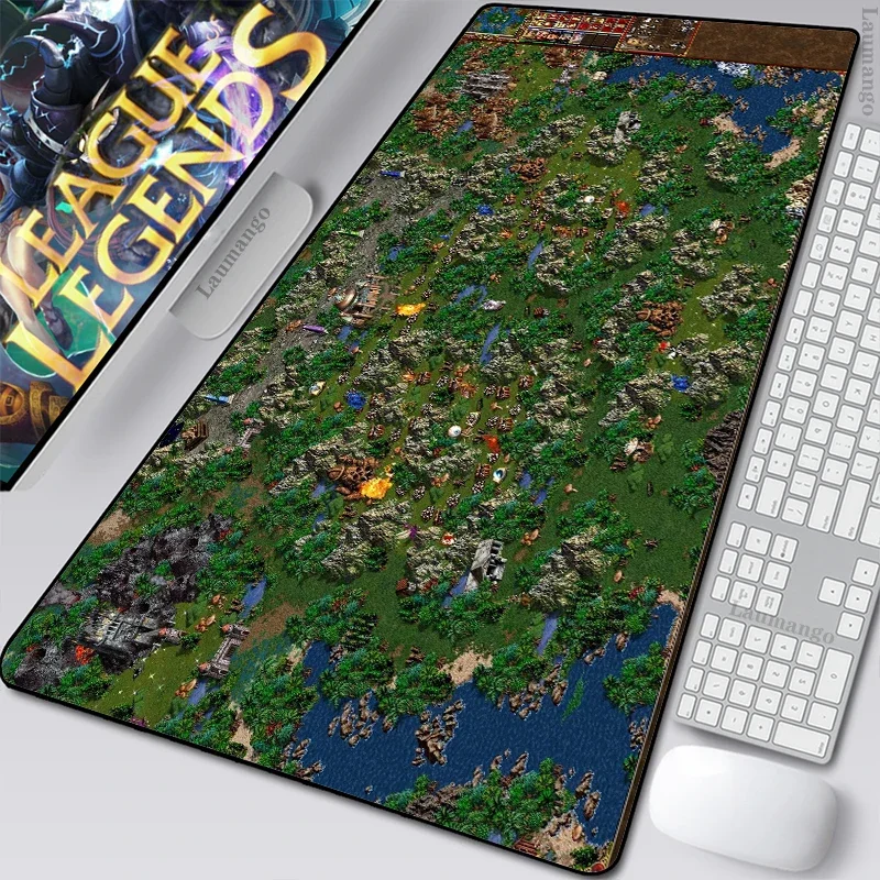 Heroes of Might and Magic Mousepad Pc Gamer Computer Keyboard Carpet Rubber Laptop Desk Mat LOL Gaming Mouse Pad Xxl Desk Mat