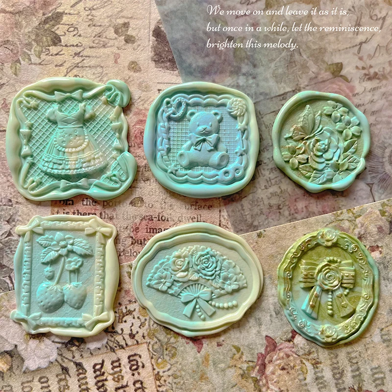 

Seal Wax Stamps Cute Sweetheart Skirt/Bear Embossed Frosting Vintage Stamp Head DIY Gift Wrapping Wedding Invitation Decorative