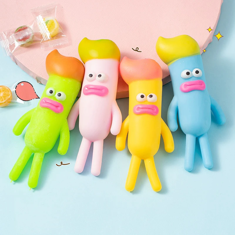 

Creative 4 Colors Big Eyes Sausage Mouth Squishy Toys Anti Stress Balls Decompression Sensory Squeeze Fidget Toy For Adults Kids