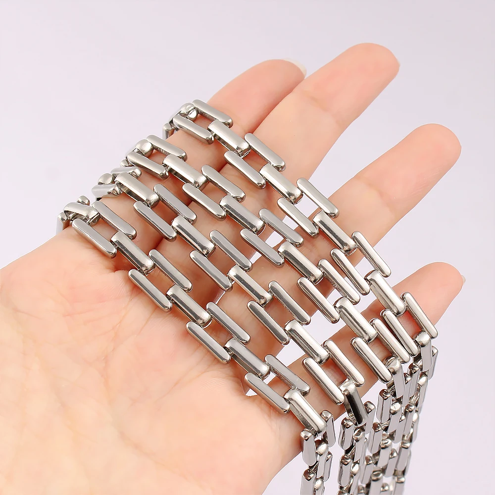 USENSET Wholesale 100cm Long Stainless Steel DIY Watch Band Meter Chains Premium Unisex Silver Color  Waterproof
