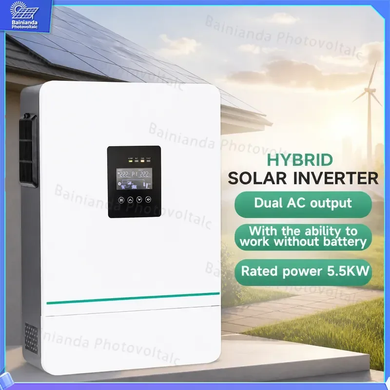 5.5kW 24V Hybrid Solar Wind Power Inverter Grid Tie System Home Energy Storage Generator Photovoltaic Off Grid Solution