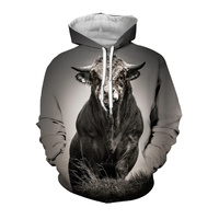 3D Printed Spanish Bullfights Hoodies For Men North African Bull Graphic Sweatshirts Casual Hooded Loose Long Sleeves Pullovers