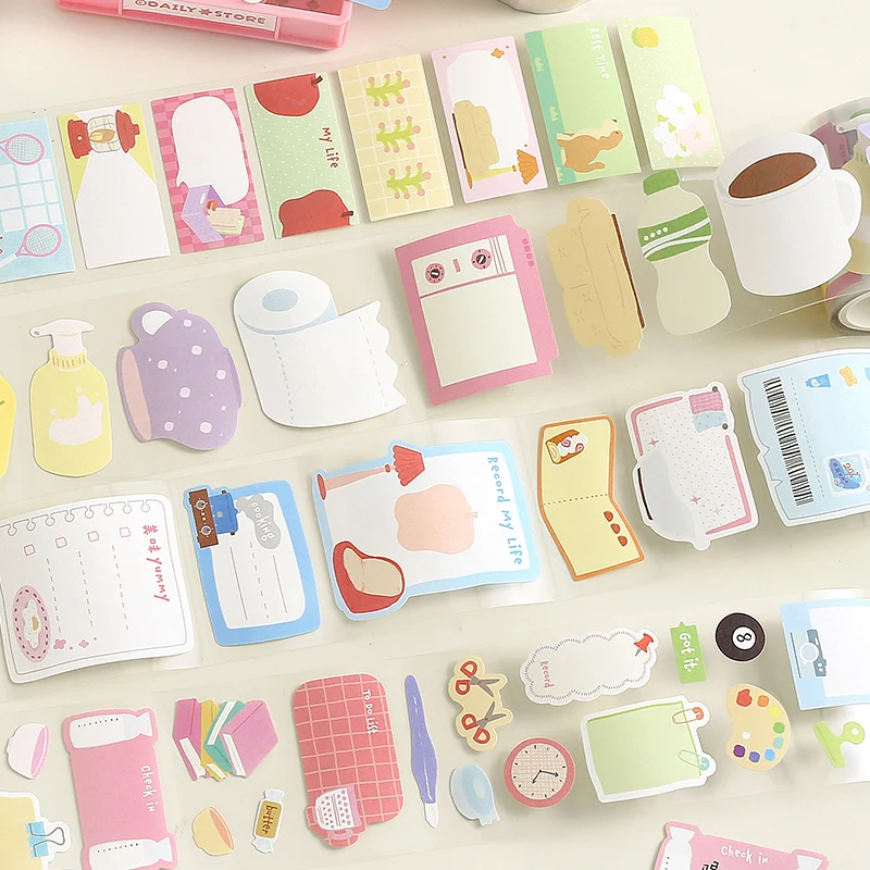 Kawaii Cartoon 50mm*3m PET Tape - Creative Masking Tapes for Journaling Gadget Wrapping Collage Scrapbooking School Statione