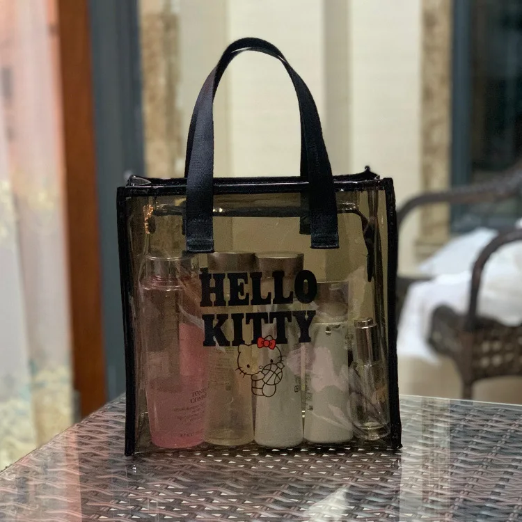 Sanrio Hello Kitty Tote Case borsa cosmetica borsa da toilette di grande capacità borsa da viaggio portatile per ragazze borsa da lavaggio