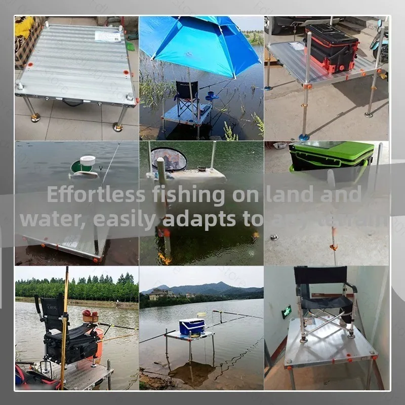 Aluminum Alloy 민물좌대 Ultra Light Fishing Platform Foldable Thickened Fish Sediment Freshwater