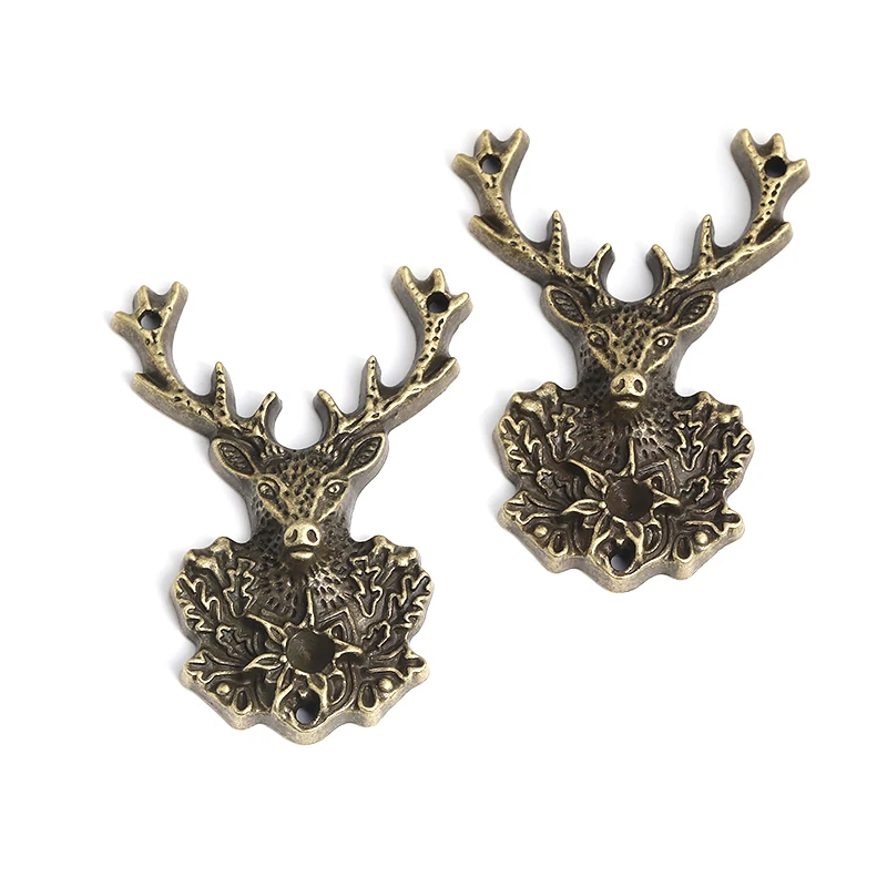 6 pcs Deer head charms fit DIY Handmade  Jewelry  earring necklace bracelet accessories souvenir Makeing