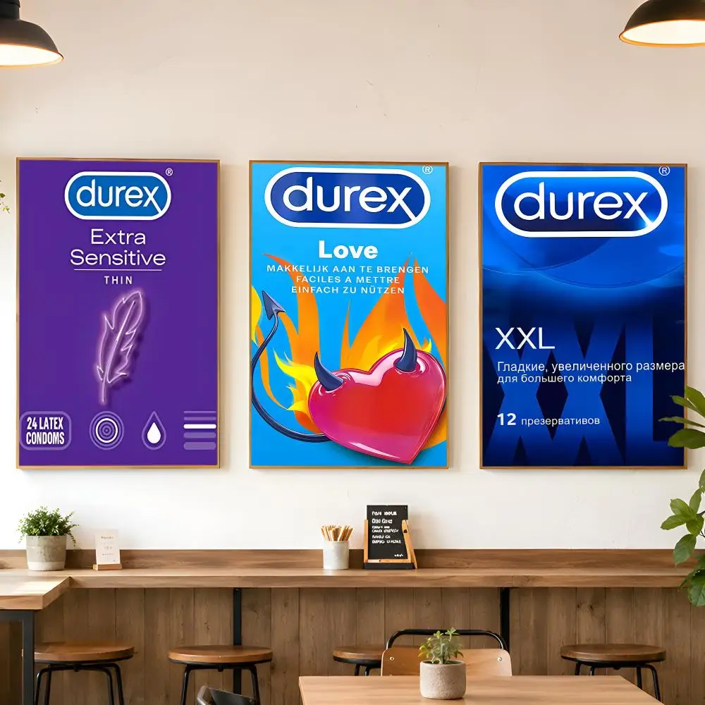 S-Sexy Condom B-brand Poster Matte Wall Peel And Stick Decor Bedroom Living Room Office Dorm Home