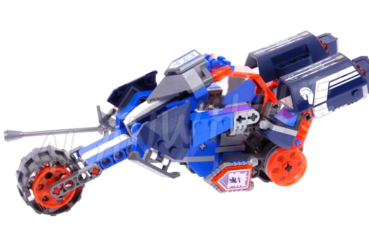 249 Stück Nexoes Knights 2in1 Lance's Mecha Horse Turbo Jouster Mode Flame Thrower 10485 Bausteine Spielzeug Kompatibel mit Modell