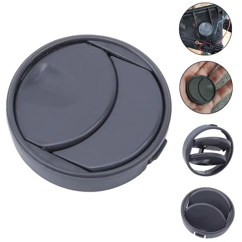 Black Closeable Rotatable 50mm Air Vent Outlet Air Conditioning Vent Car Air Conditioner Outlet rHeater Air Outlet Directional