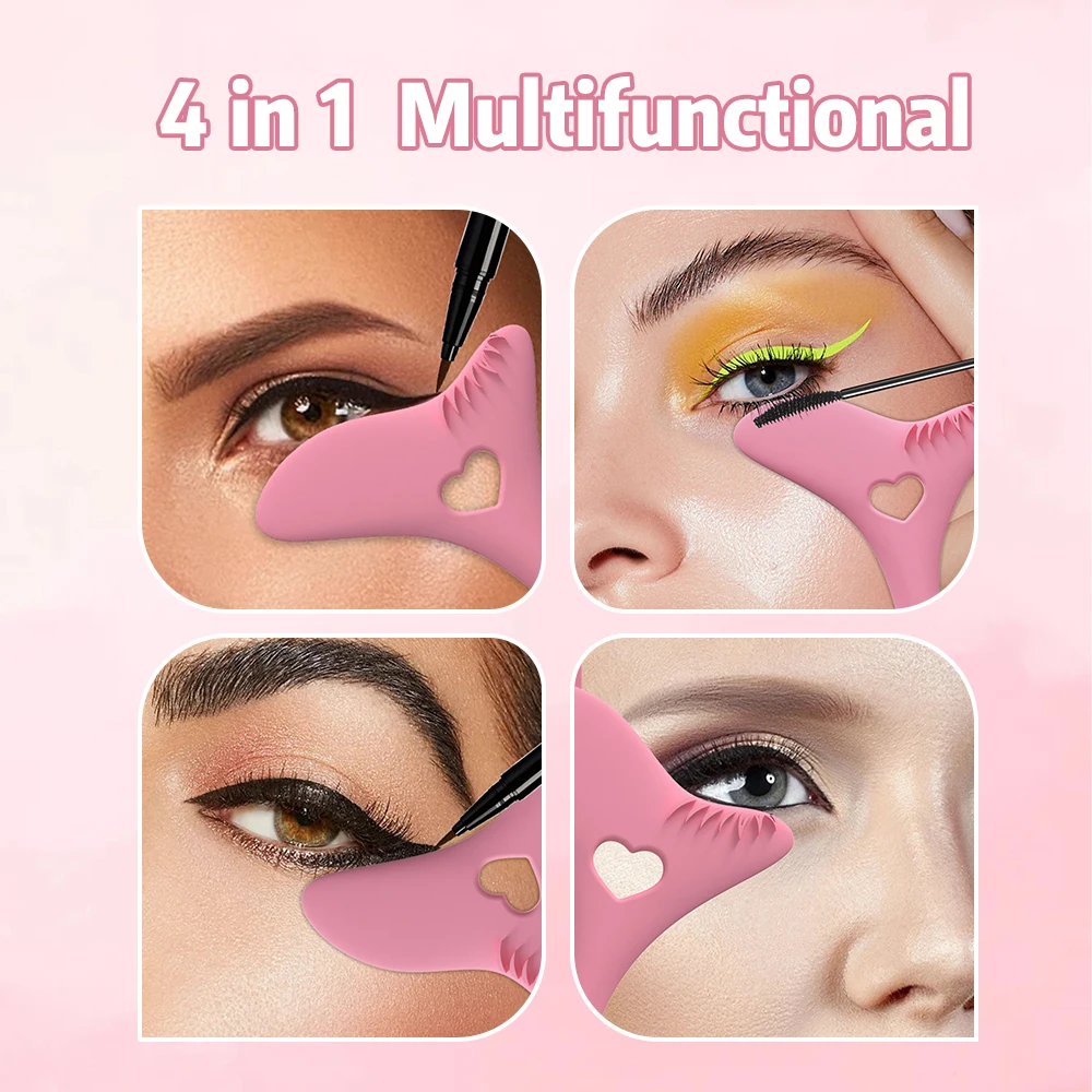 Multi-Functional Template Silicone Material Makeup Tool Eyeliner Pen Aid Marscara Drawing Lipstick Reusable Makeup Template Tool
