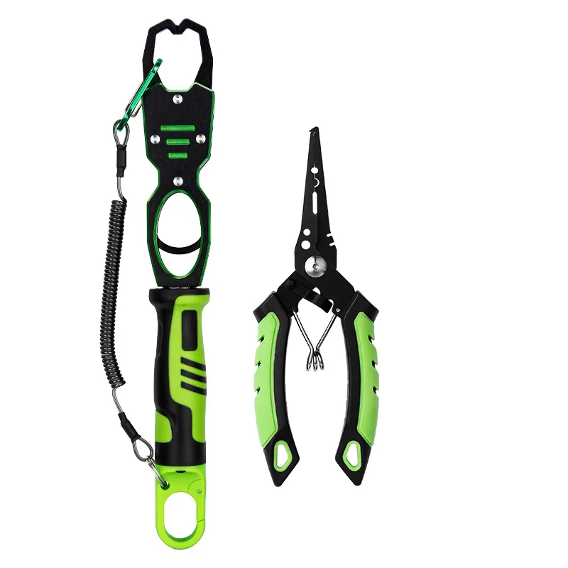 Fish Grip with Lanyard Anti Slip Fishing Lip Grabber Portable Control Tool Holder