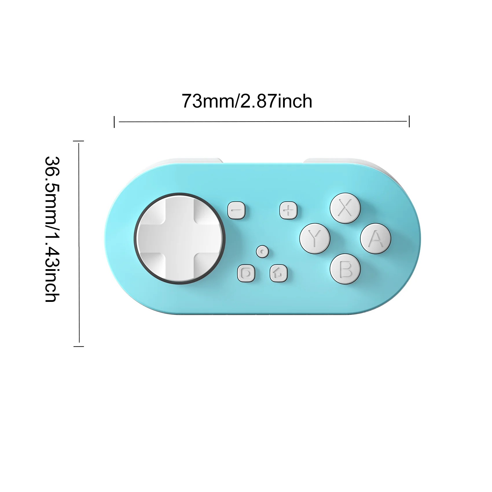 LinYuvo Mini Game Controller Keychain-Sized Cute and Small with LED Light for Switch and Android