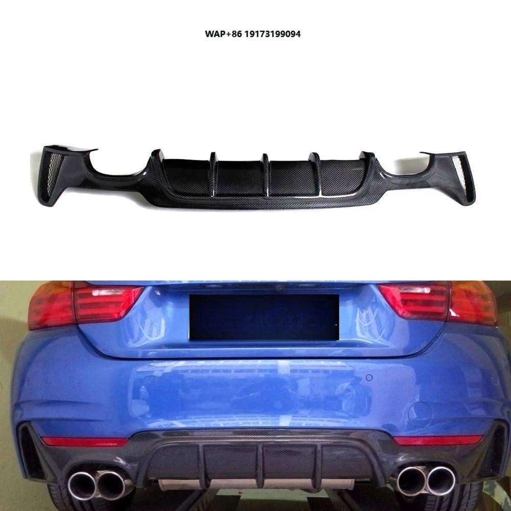 

Carbon Fiber F32 Rear Bumper Diffuser Lip Quad Pipe for 435i 440i F33 F36 M Sport 13-19
