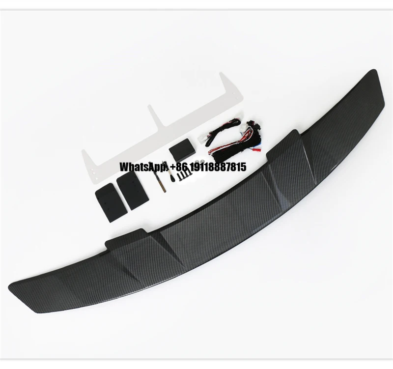Universal Carbon Fiber Rear Trunk Spoiler for Sedan Electronic Auto Accessory Wing Automatically Extends From Car Exterior