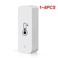 1~8PCS Sensor Wireless Connectivity User-friendly App Smart Wifi Temperature And Humidity Sensor For Home Iot Device Bestseller