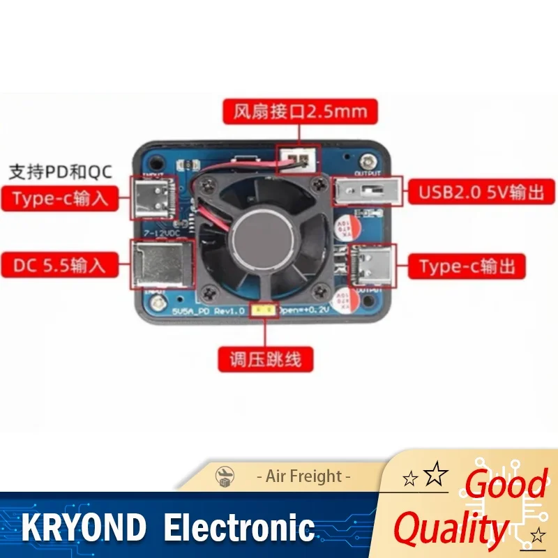 

Для модуля питания Raspberry Pi 5V5A PD DC DC 12 В до 5 В понижающая плата преобразования расширения