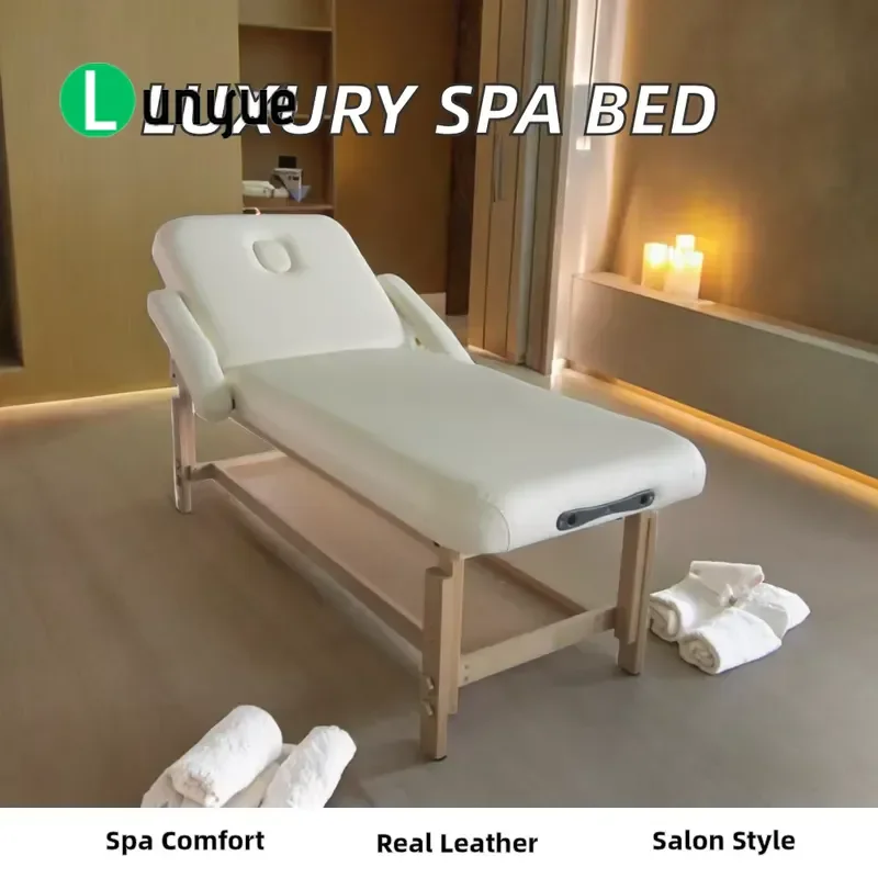 2 Motor Leather Massage Bed High Density Sponge Modern Design Multifunctional for Commercial Gym Hotel