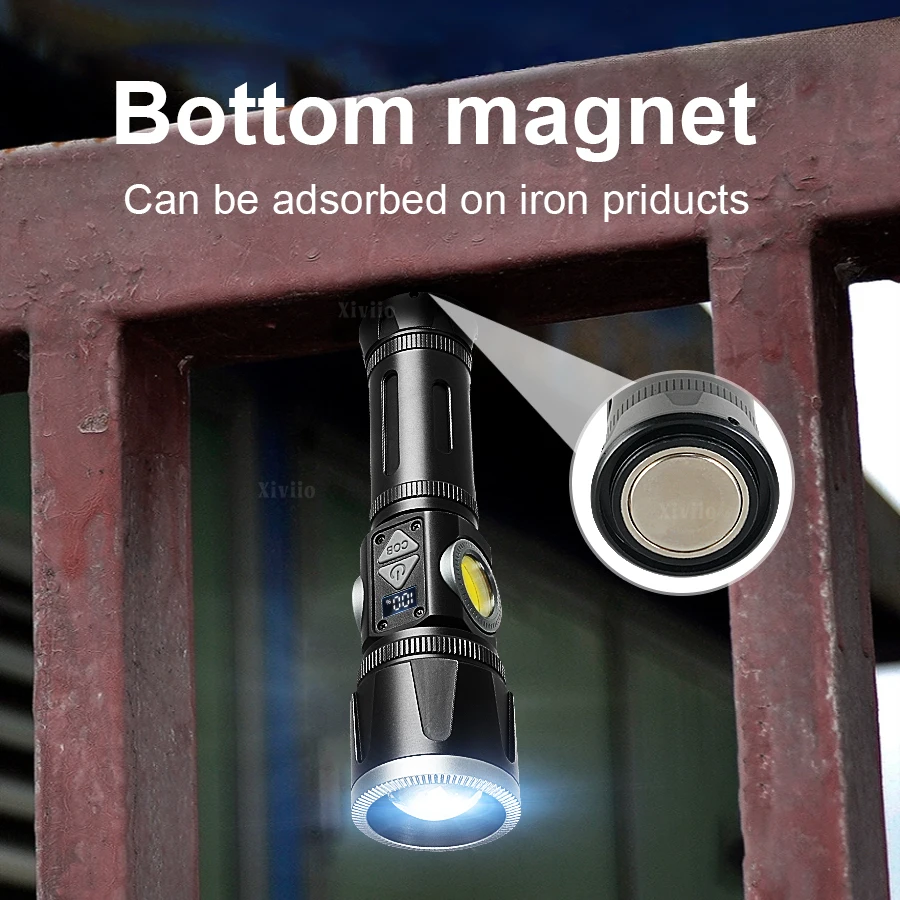 New High Power LED Flashlight 550000000LM Rechargeable Lamps Camping Torch With Magnet Emergency Spotlights Outdoor Lights