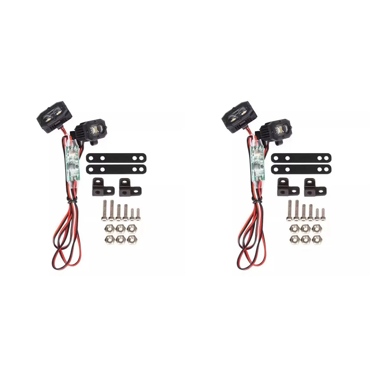 update. 2X RC Car Lights LED Spotlight with Controller for 1/10 RC Car TRX4 SCX10 9004 LED Light A