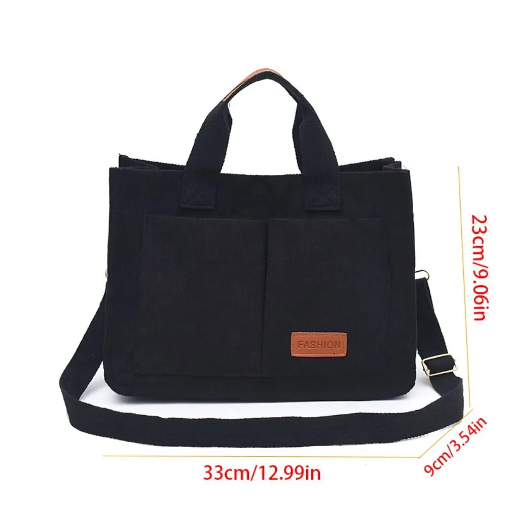 مزاجه سعة كبيرة سروال قصير حمل حقيبة بسيطة الكورية نمط قماش حقيبة كتف المحمولة موضة القماش حقيبة يد السفر #5