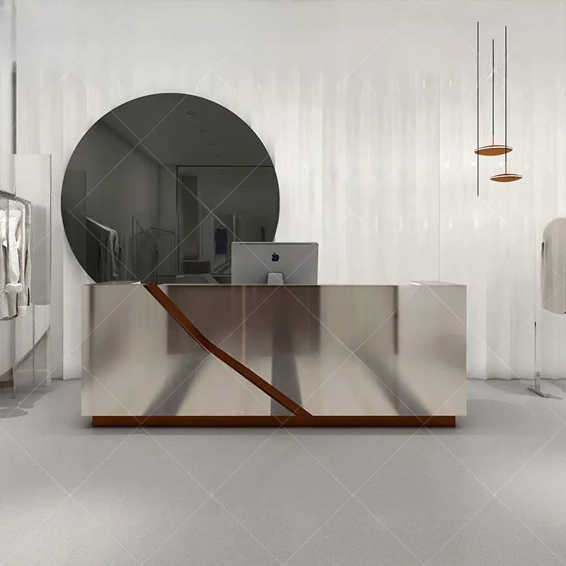 

European Garden Reception Desk Luxury Consable Modern Spa Reception Desk Cashier Coffee Escritorios De Ordenador Furniture WJXP
