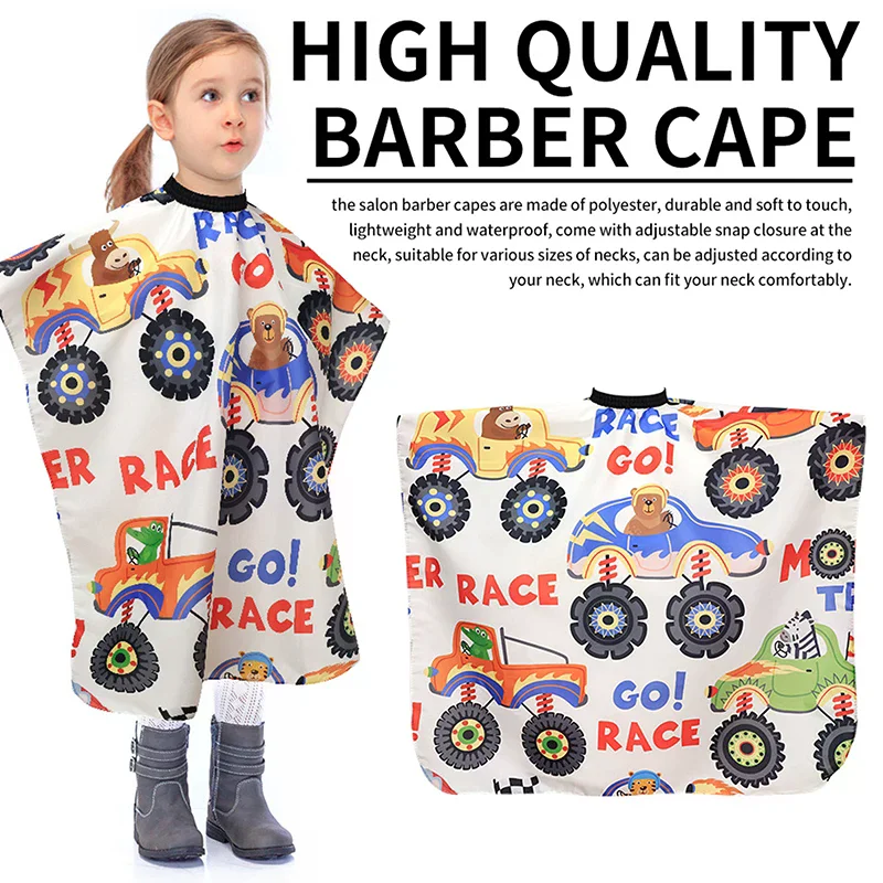 Kids Cartoon Car Haircut Hairdresser Professional Hair-Cut Salon Barber Wrap Cutting Gown Hair Care Styling Supplies