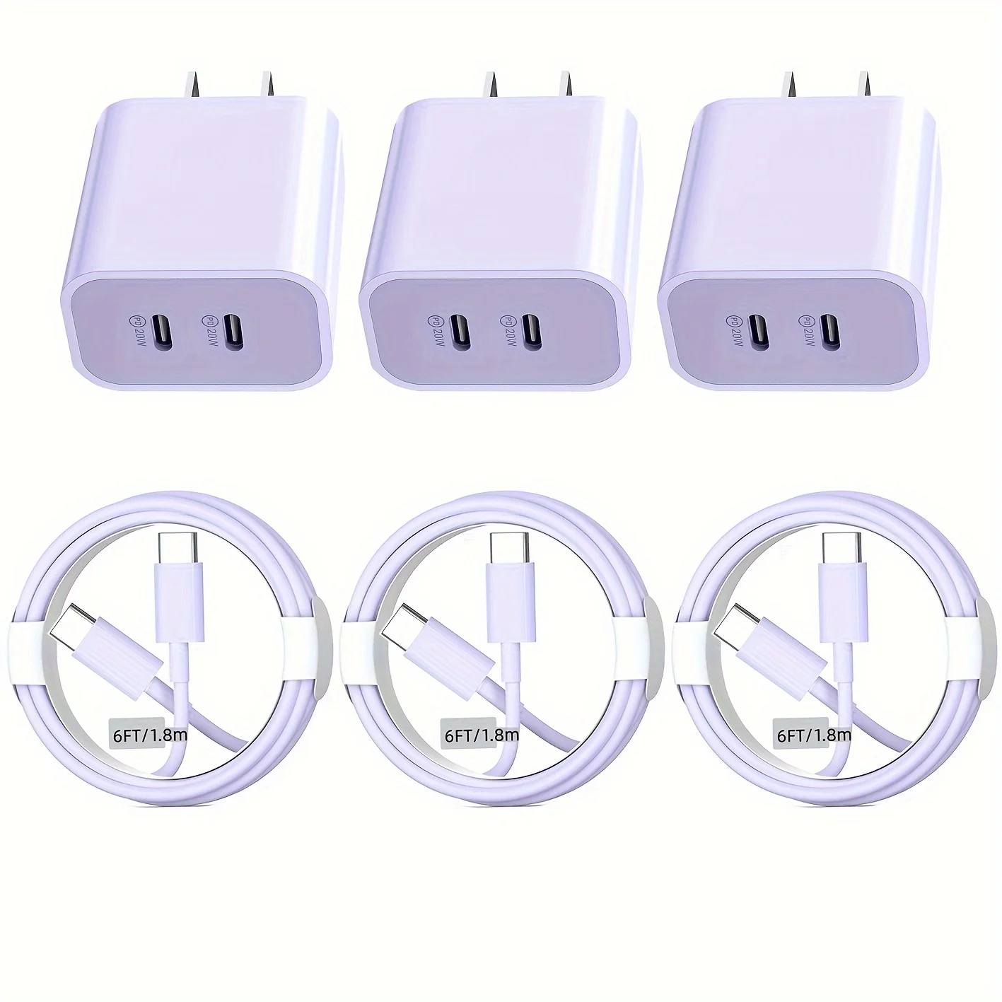 

For IPhone 15 Fast Charger, 40W Dual USB C Fast Charging And 6FT Long Type C To C Cable For IPhone 15/15 Pro Max/15 Plus, IPad