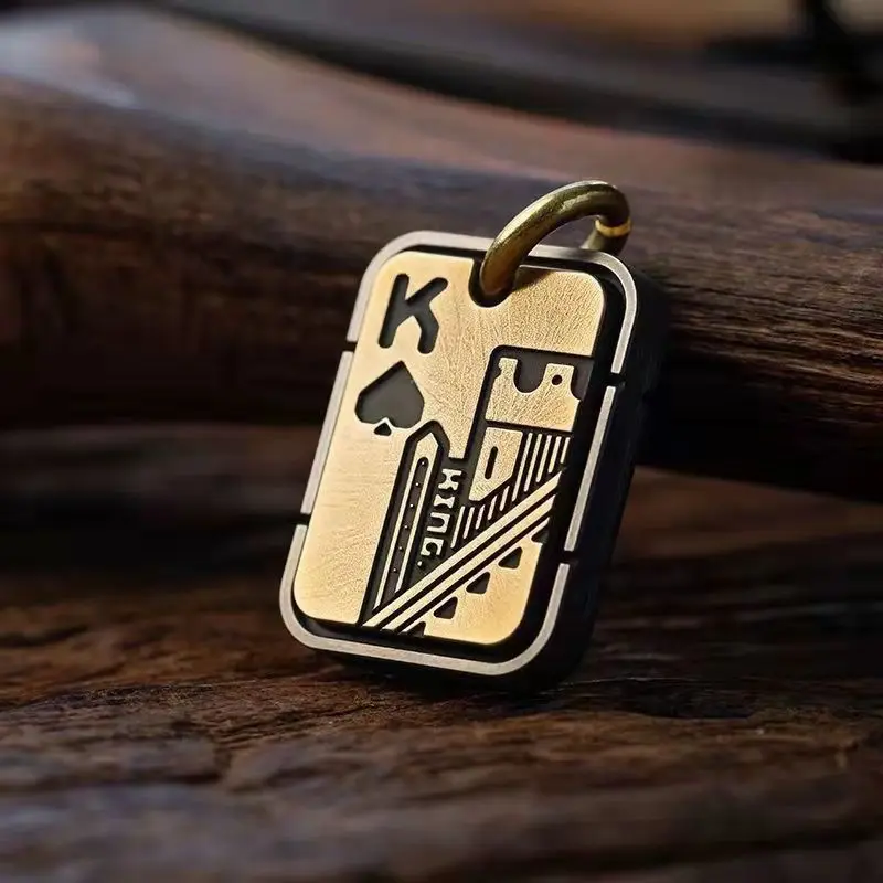 Pendant Chain Clown Poker Men's Pendant Couple EDC Dog Tag DIY Metal Keychain Original