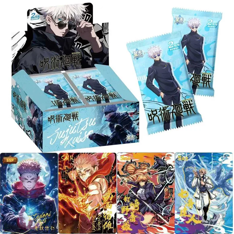 novas-cartas-jujutsu-kaisen-cartas-de-mago-gojo-satoru-fushiguro-megumi-itadori-yuji-colecao-de-cartas-perifericas-de-anime-brinquedo-e-presente