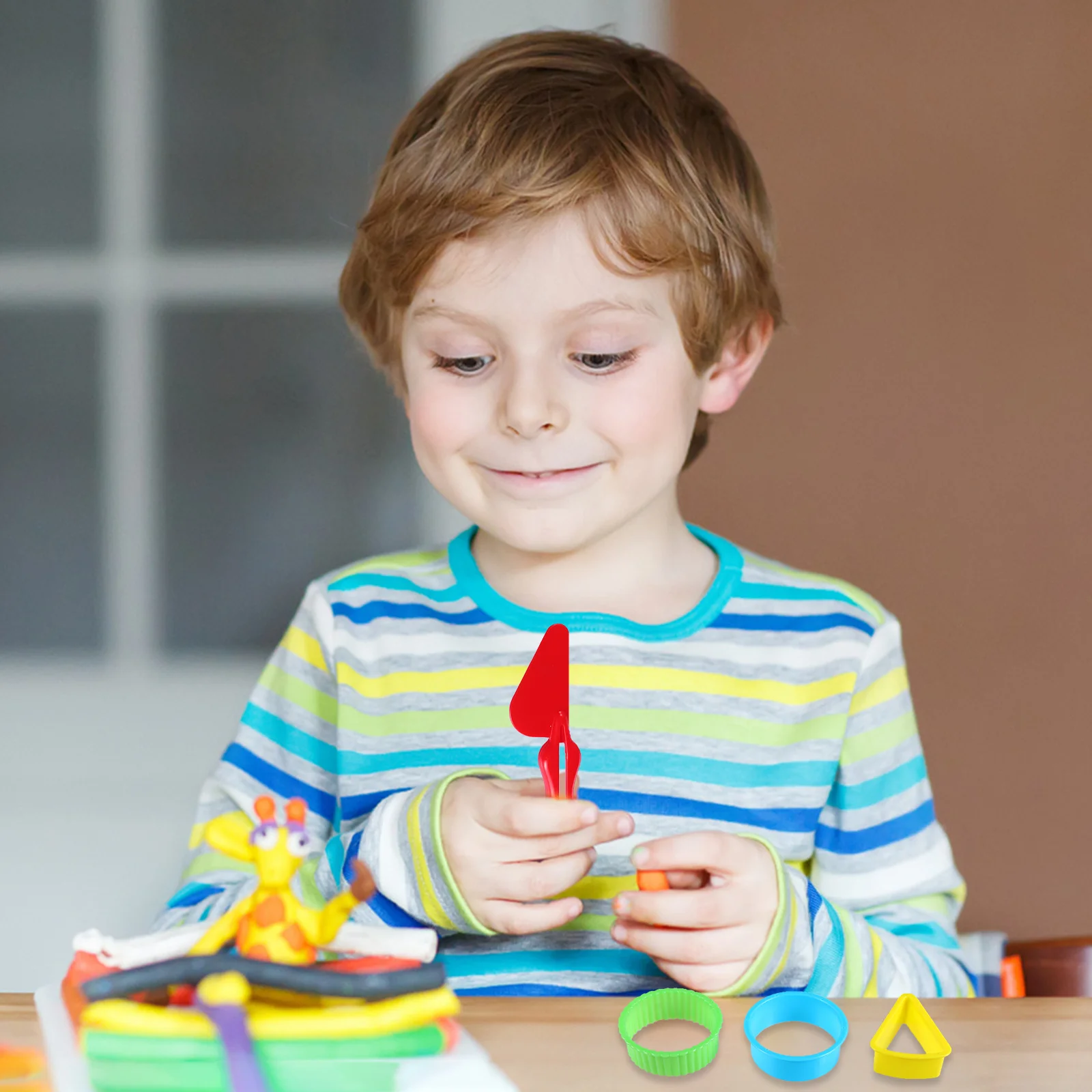 18 stampi per animali per bambini, kit di stampi manuali per plastilina colorata, argilla, fai da te, giochi educativi fatti a mano