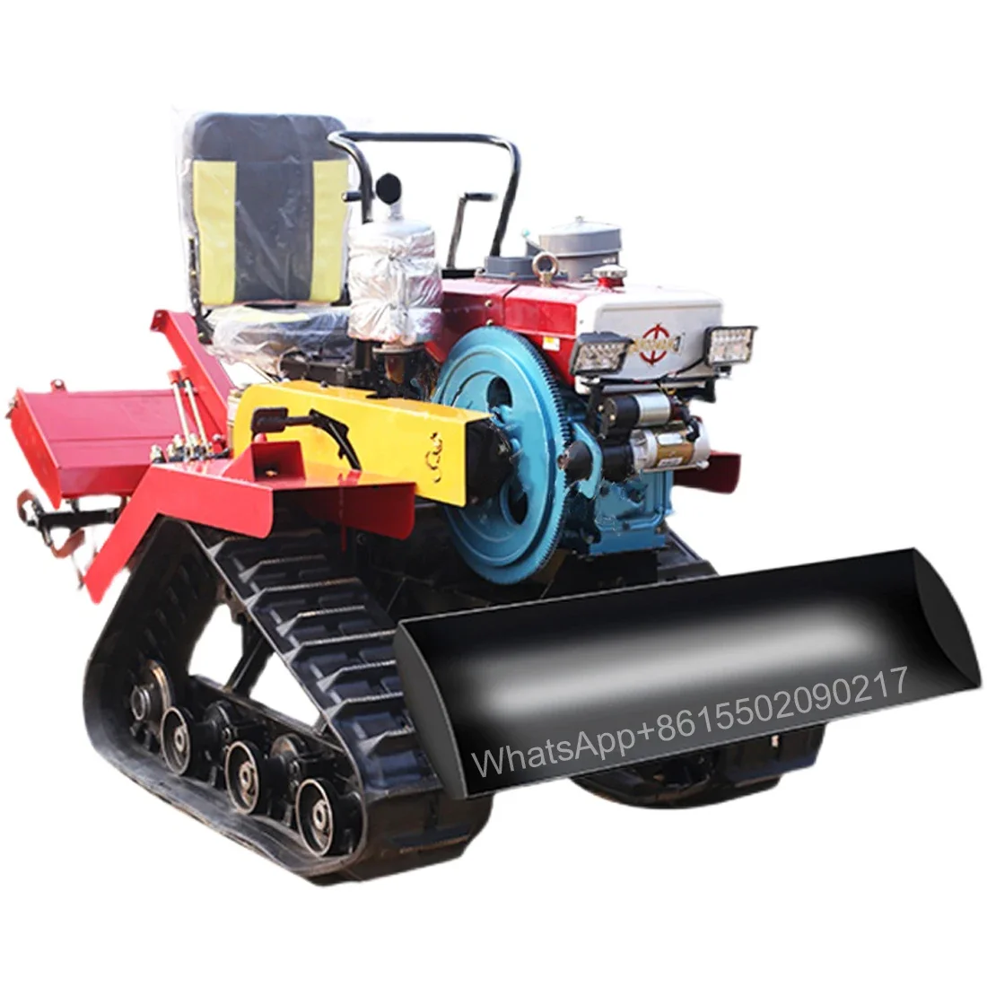 Crawler-type tiller ditching machine / multi-functional tiller rotary tiller, water and drought dual-purpose diesel tractor