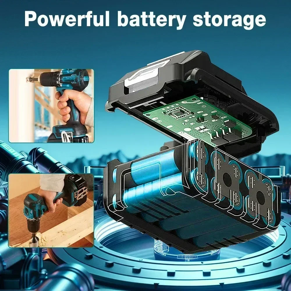 100% Original Makita 8Ah/6Ah/5Ah para batería Makita 18V BL1830B BL1850B BL1850 BL1840 BL1860 BL1815 batería de litio de repuesto