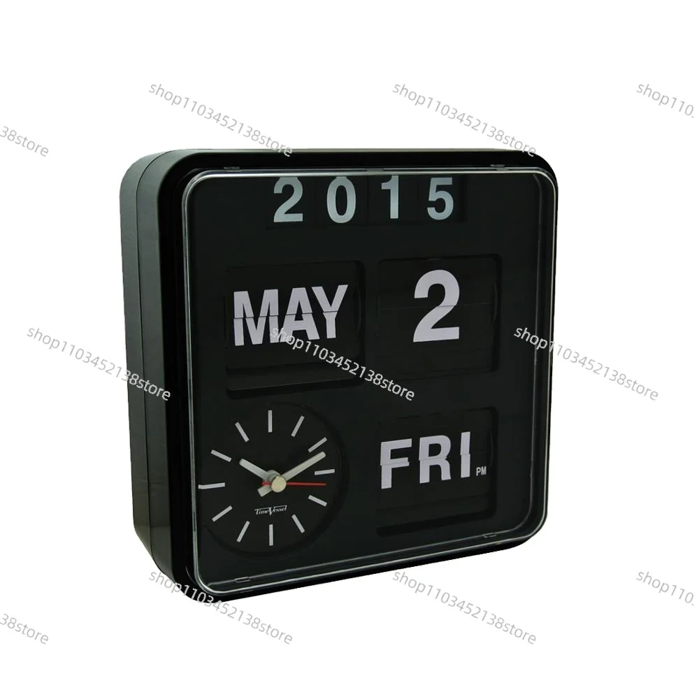 Automatic Flip Calendar Wall Hanging Wall Flip Clock with Day Date Wall Flip Clock with Day Date